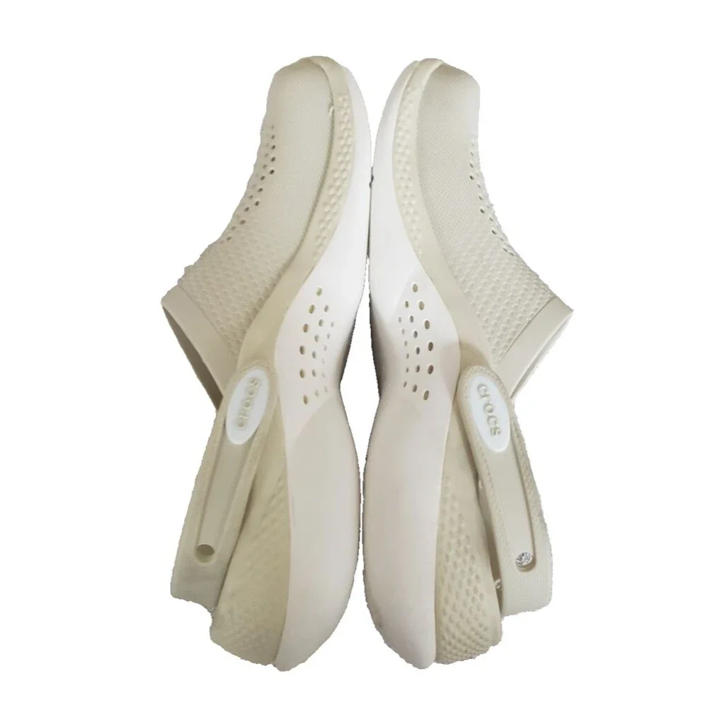 Crocs LiteRide 360 Clogs Men's Sz 9 Women's Sz 11 Beige Slip-on Comfort Sandals